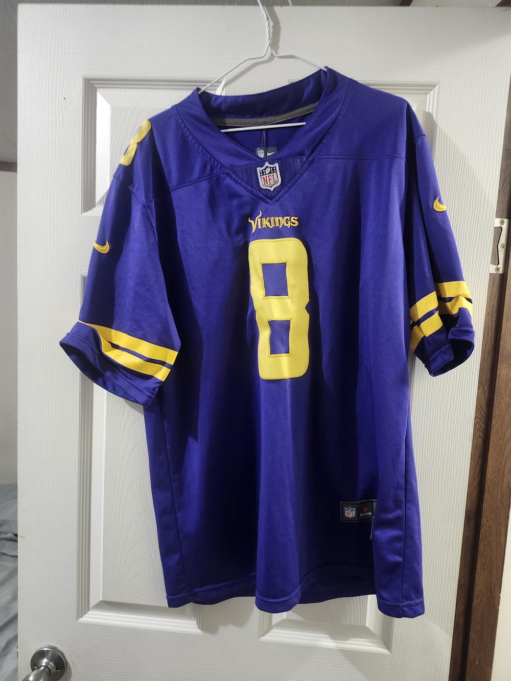 Kirk Cousins Nike Minnesota Vikings Purple Jersey with Yellow #8